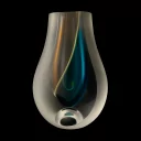 Jantar a safír broušená váza