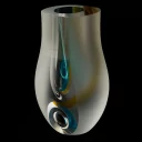 Jantar a safír broušená váza