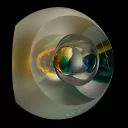 Jantar a safír broušená váza