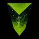 Zelená harmonie - broušená skleněná plastika