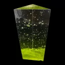 Zelená harmonie - broušená skleněná plastika