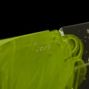 Zelená harmonie - broušená skleněná plastika