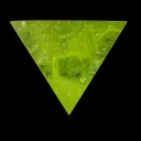 Zelená harmonie - broušená skleněná plastika