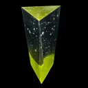 Zelená harmonie - broušená skleněná plastika