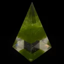 Zelené srdce pyramidy - broušená skleněná plastika