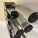 Průchod světla - lepená broušená plastika z topasového skla