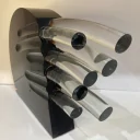 Průchod světla - lepená broušená plastika z topasového skla