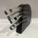 Průchod světla - lepená broušená plastika z topasového skla