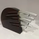 Průchod světla - lepená broušená plastika z topasového skla