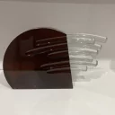 Průchod světla - lepená broušená plastika z topasového skla