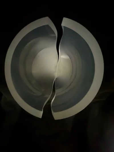 Stíny luny - pískovaná lepená mísa