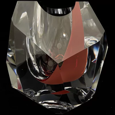 Ohnivý diamant - broušená váza